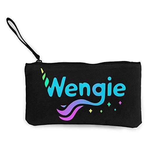 Wengie Logo - Wengie YouTube Logo Canvas Cash Coin Purse Make Up Bag Cellphone Bag