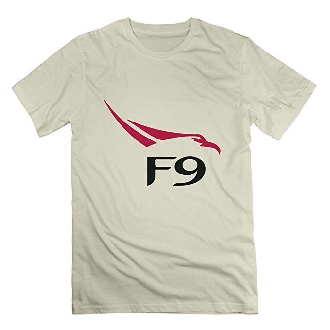 Falcon 9 Logo - SpaceX Falcon 9 Logo T-shirts M Natural For Men: Amazon.ca: Clothing ...