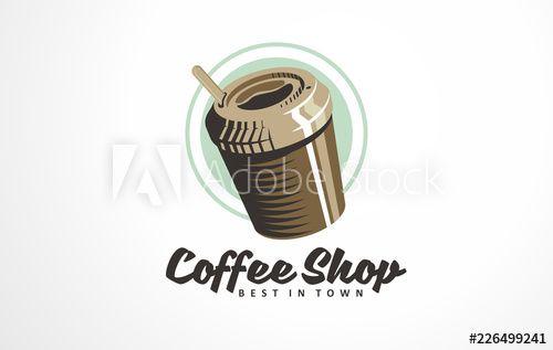 Cappuccino Logo - Coffee cup go emblem, symbol and vector design set. Creative layout