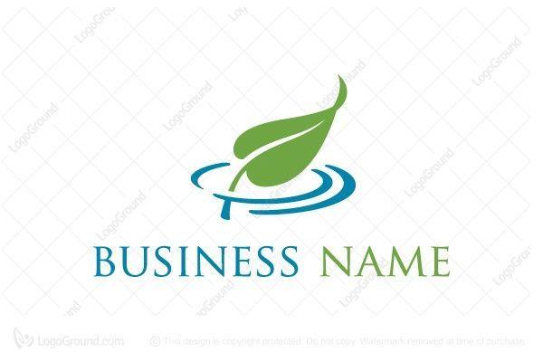 Toiletries Logo - Exclusive Logo Calm Leaf On Water Logo. Brand Identity