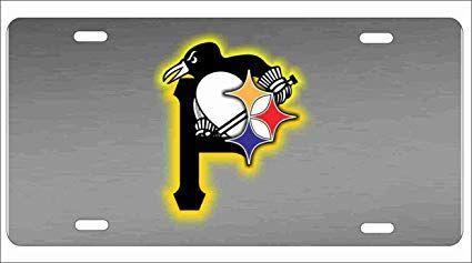 Pittsburgh Logo - ATD Pittsburgh Sport Teams Combined Logo Personalized Novelty License Plate  Decorative Vanity car tag