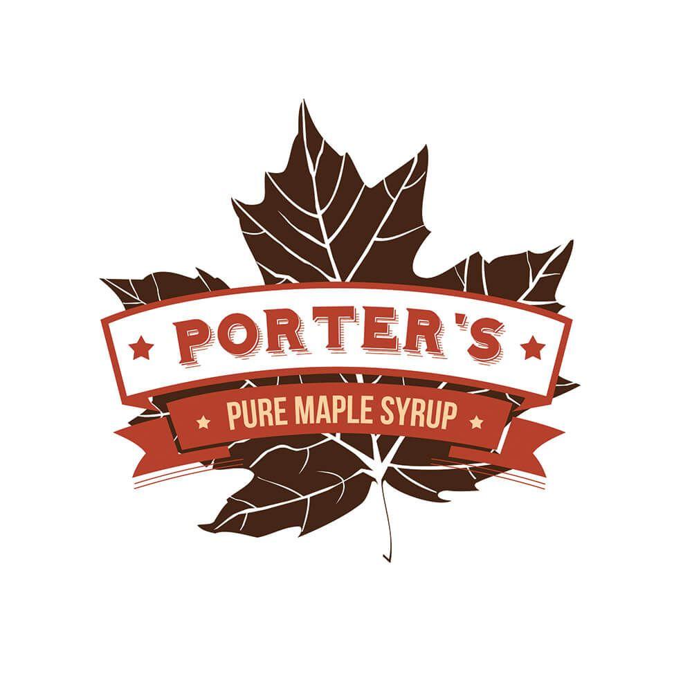 Syrup Logo - Porter's Maple Syrup Logo - Kella Design