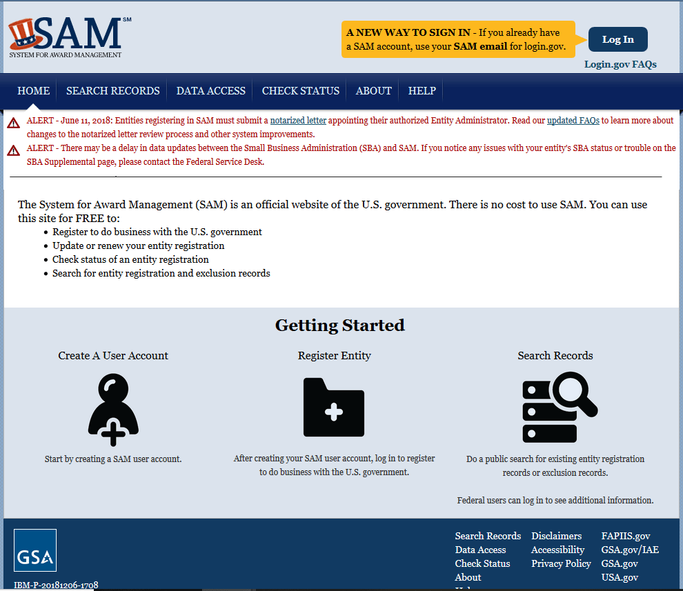 Sam.gov Logo - SAM Registration (System for Award Management) - It's Free! | APTAC