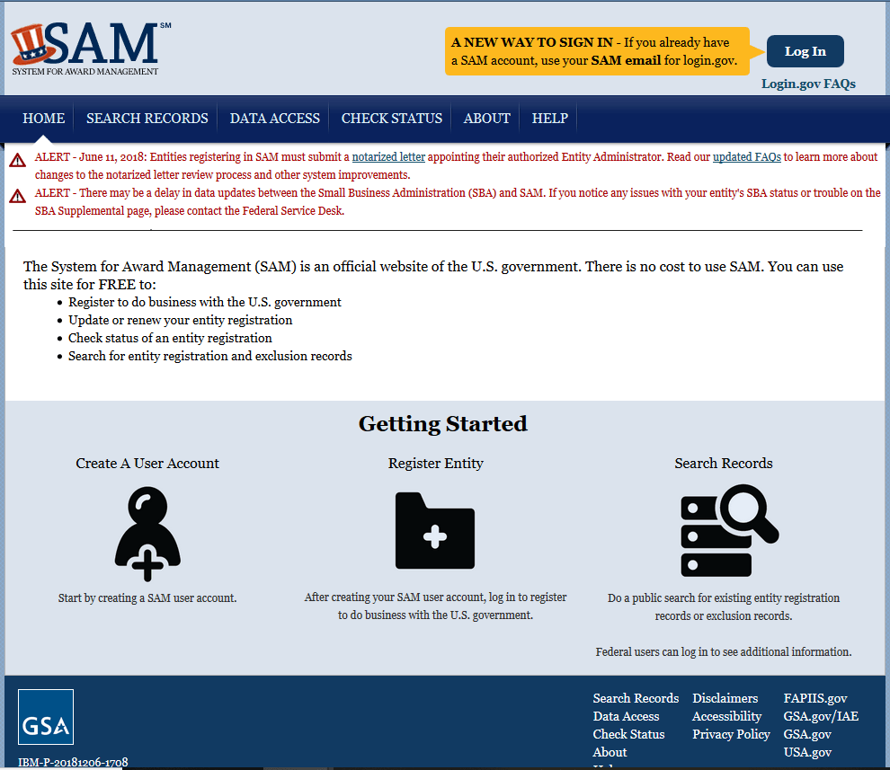 Sam.gov Logo - SAM Registration (System for Award Management)'s Free!