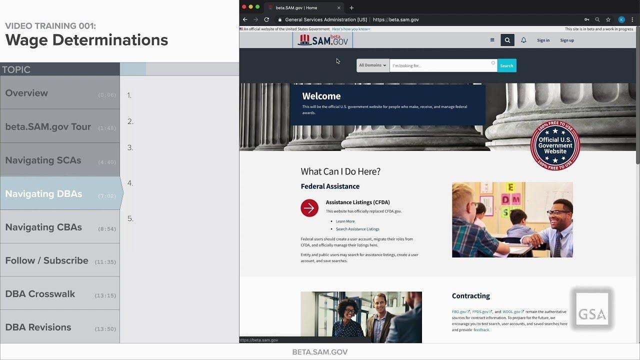Sam.gov Logo - Training 001: Wage Determinations - beta.SAM.gov