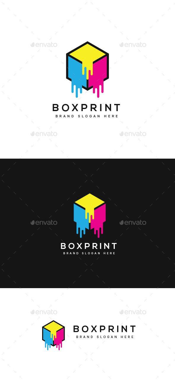 CMYK Logo - CMYK Box Printer Logo. Logo Design Templates. Printer logo, Logos