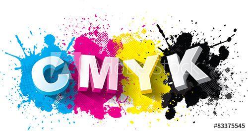 CMYK Logo - 3d CMYK letters with paint splash background, Logo Symbol - Buy this ...