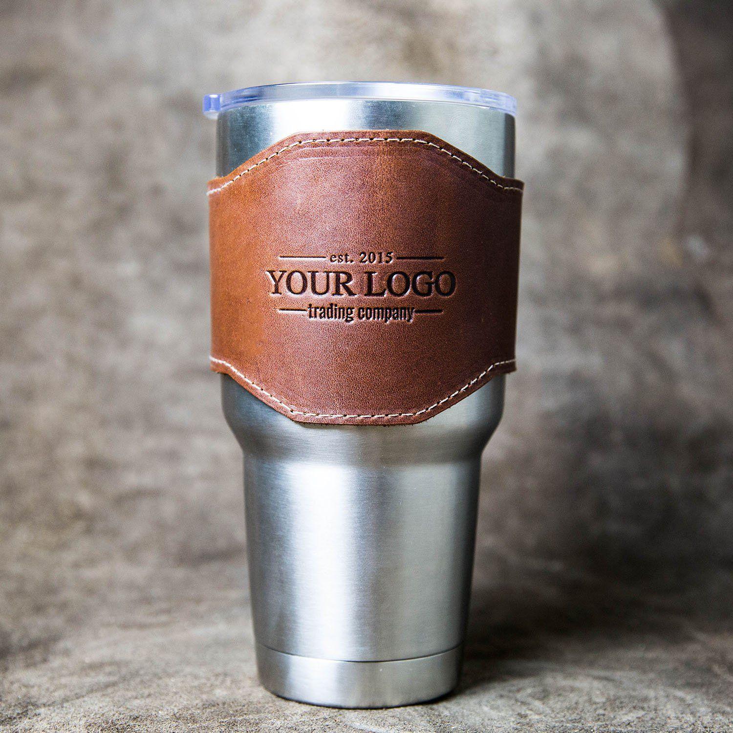 Ounce Logo - The Apollo Custom Logo 30 oz Wrap for Yeti Leather Drink Cooler Sleeve Put  Your Logo On It Corporate