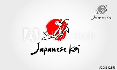 Koi Logo - Japanese Koi Logo Template. This logo perfectly used for any fishing