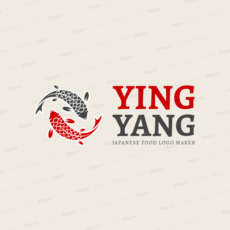 Koi Logo - Online Logo Maker with Koi Fish Art 1215c