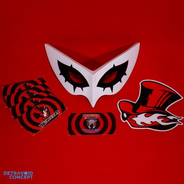 M.A.s.k. Logo - Persona 5 Joker Mask w/bonus Phantom Thieves logo vinyl sticker and calling  cards!