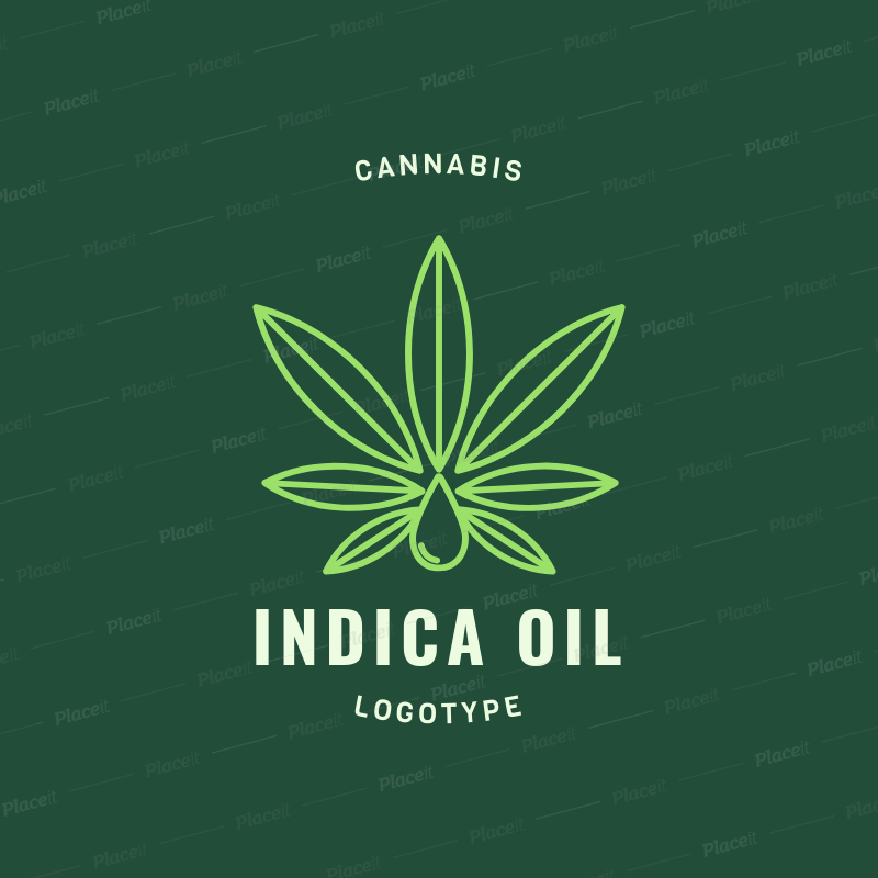 Indica Logo - Medical Marijuana Logo Maker with a Cannabis Indica Graphic 1779e