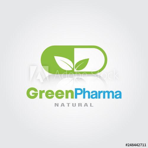 Drugstore.com Logo - Green Pharmacy Logo template. Green Leaves Herbal Medicine icon