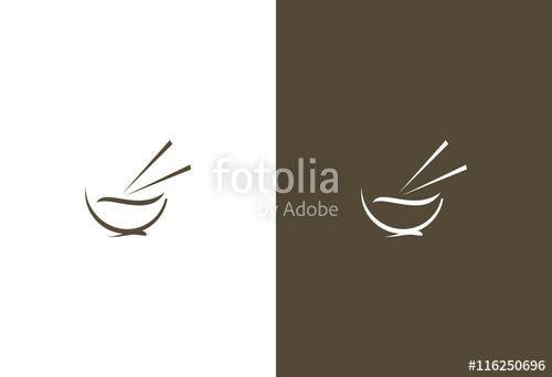 Bowl Logo - bowl and stick food logo