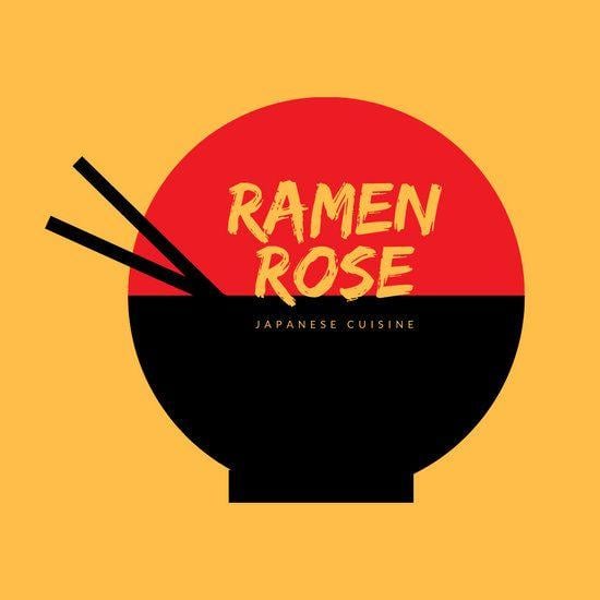 Bowl Logo - Red and Black Bowl Japanese Restaurant Logo - Templates by Canva