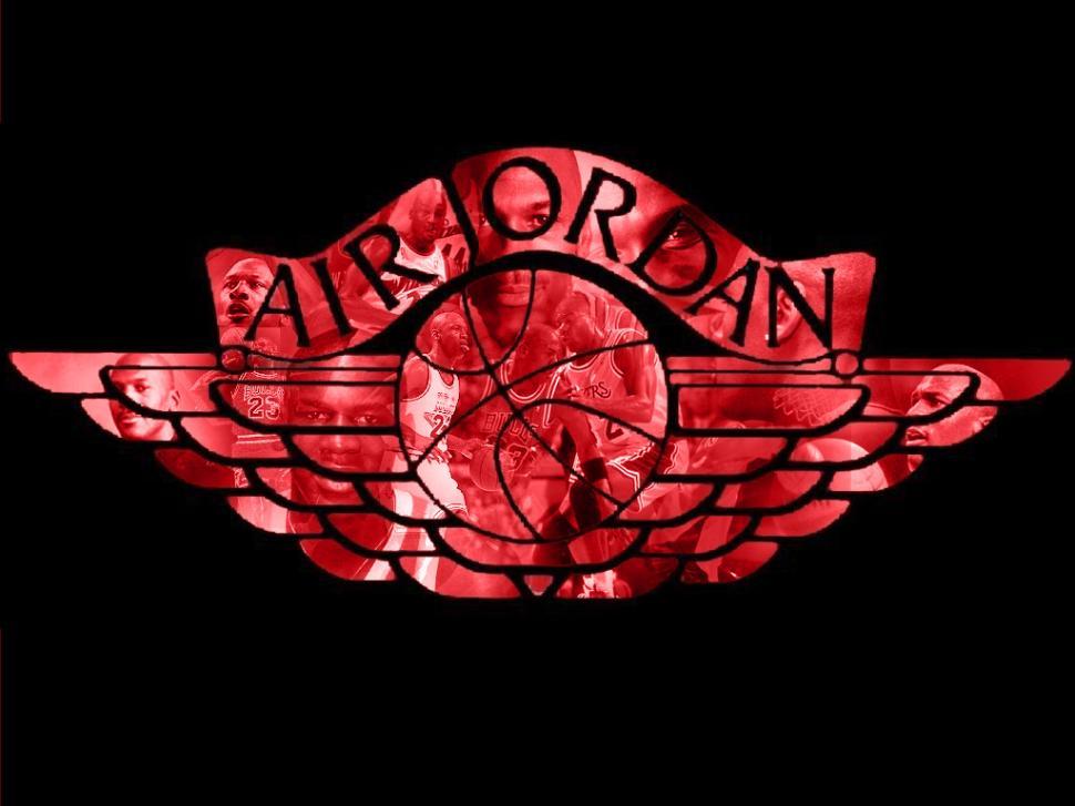 Red and Black Jordan Logo - Air Jordan, Cool, Logo, Famous Brand, Red, Black Background ...