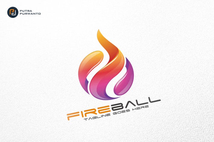 Envato Logo - Fireball / Fire / Logo Template by putra_purwanto on Envato Elements