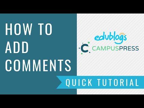 Edublogs Logo - Comments Overview – Edublogs Help and Support