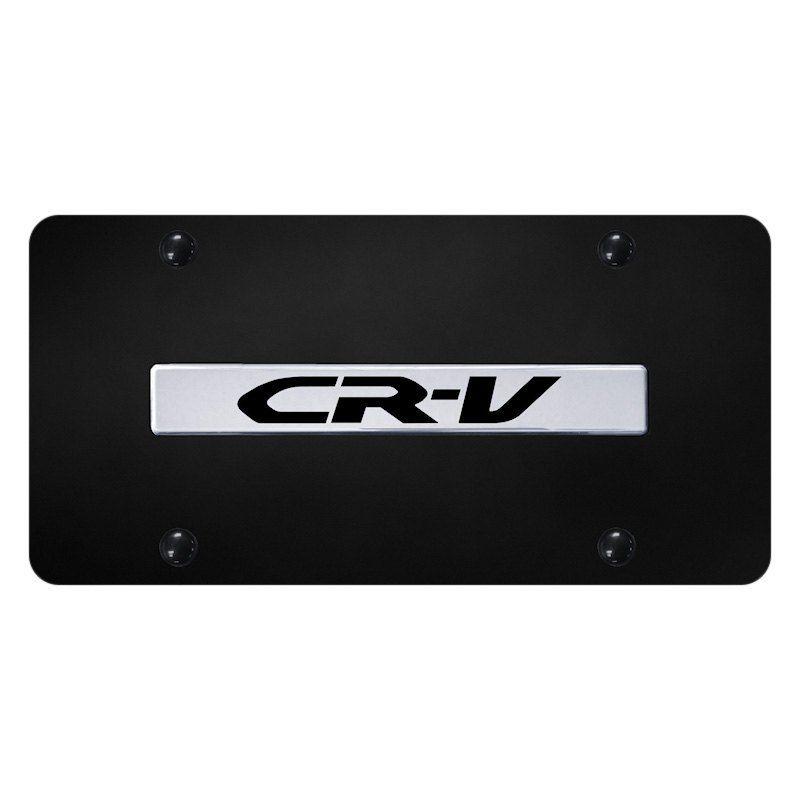 Crv Logo - Autogold® CRV.N.CB - Black License Plate with 3D Chrome CR-V Logo