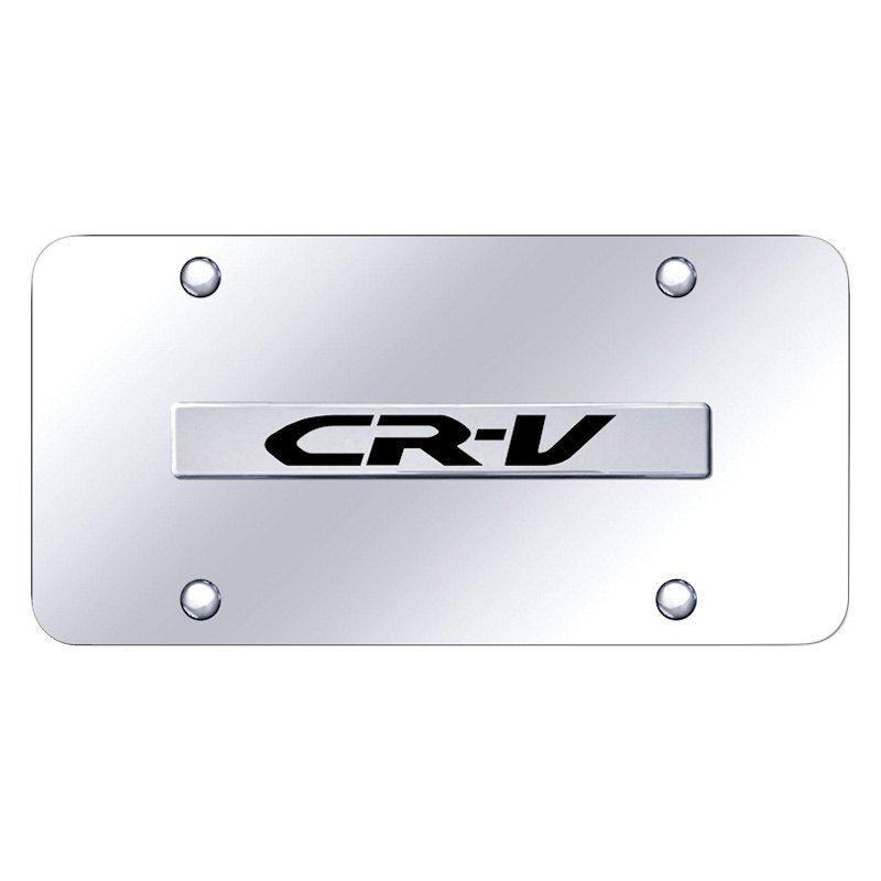 Crv Logo - Autogold® CRV.N.CC - Chrome License Plate with 3D Chrome CR-V Logo