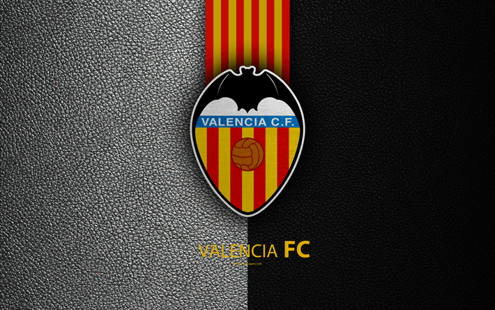 Valencia Logo - Download wallpapers Valencia FC, 4K, Spanish football club, La Liga ...