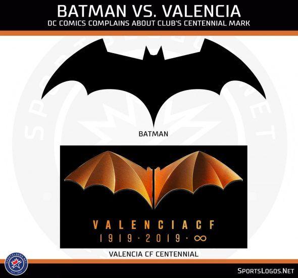 Valencia Logo - Batman vs. Valencia CF Forever | Chris Creamer's SportsLogos.Net ...