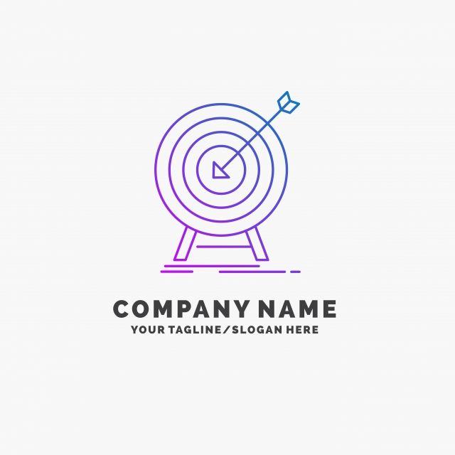 Accuracy Logo - Goal,hit,market,success,target Purple Business Logo Template, 3d ...