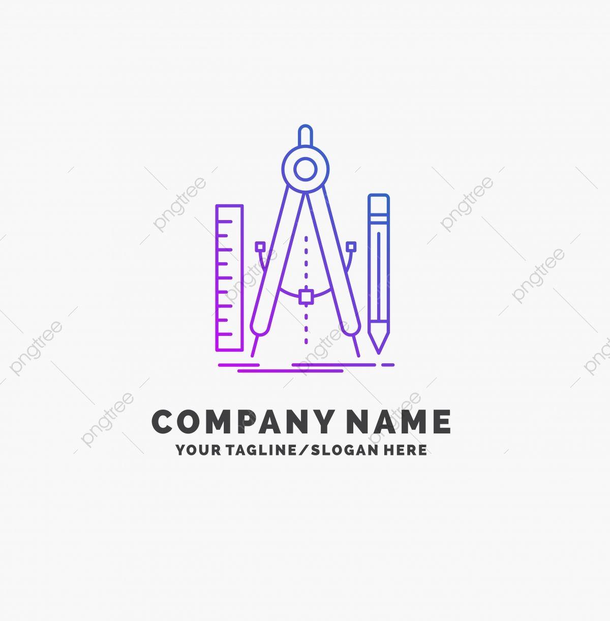 Accuracy Logo - Build, design, geometry, math, tool Purple Business Logo Templat