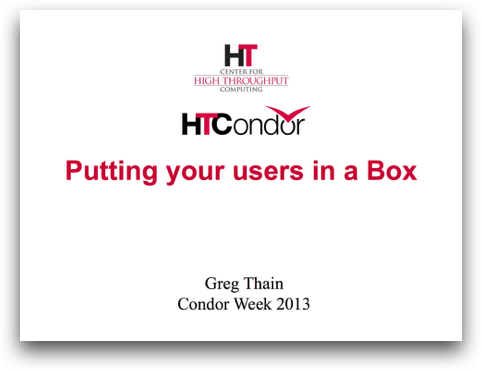 HTCondor Logo - Hiding all the details: Grid jobs in Docker