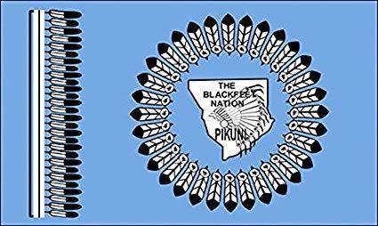 Blackfeet Logo - American Vinyl Blackfeet Nation Tribe Flag Sticker (Decal Pikuni Native)