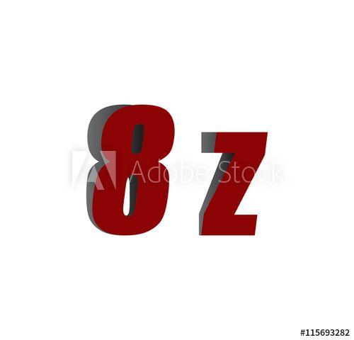 8Z Logo - 8z logo initial red and shadow - Buy this stock vector and explore ...