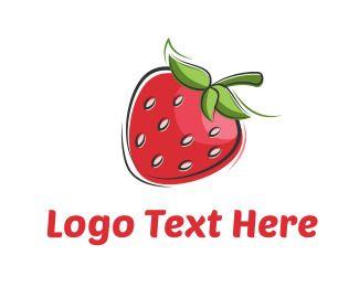 Strawberry Logo - Red Strawberry Logo