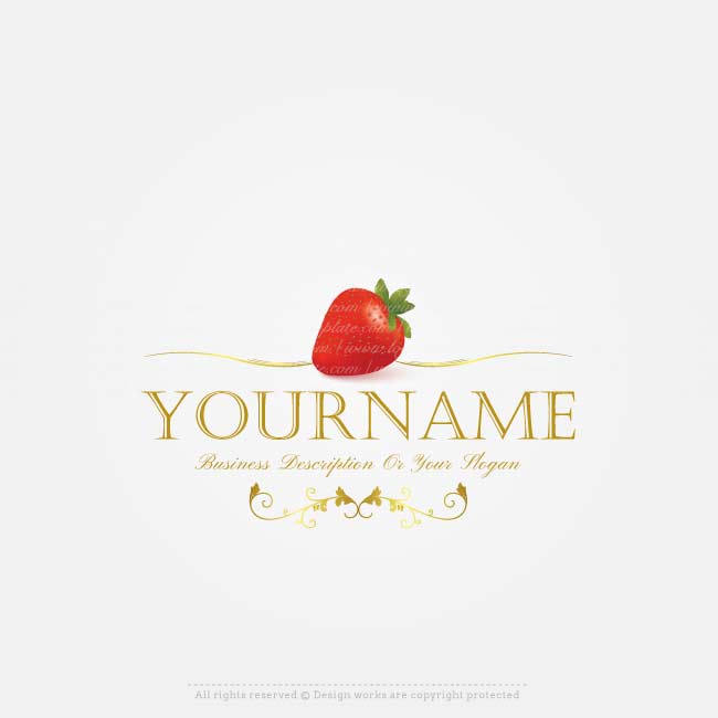Strawberry Logo - Free Logo Maker Strawberry logo template