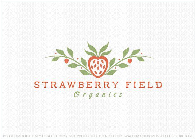 Strawberry Logo - Strawberry Field Organics | Readymade Logos for Sale