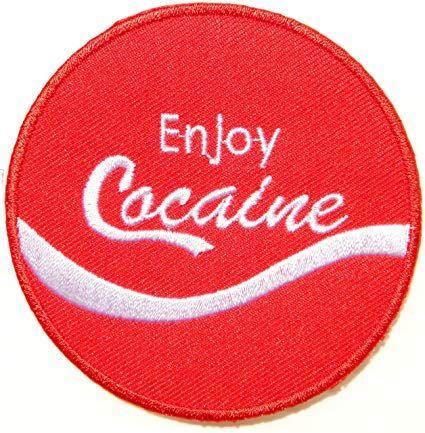 Cocaine Logo - Funny Enjoy Cocaine Coke Logo Jacket T shirt Patch Sew
