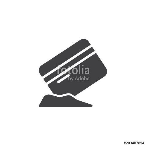 Cocaine Logo - Credit card with cocaine vector icon. filled flat sign for mobile