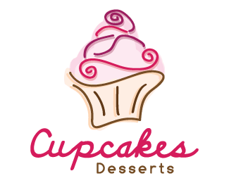Dessert Logo - Cupcakes Desserts Designed by Moonley | BrandCrowd