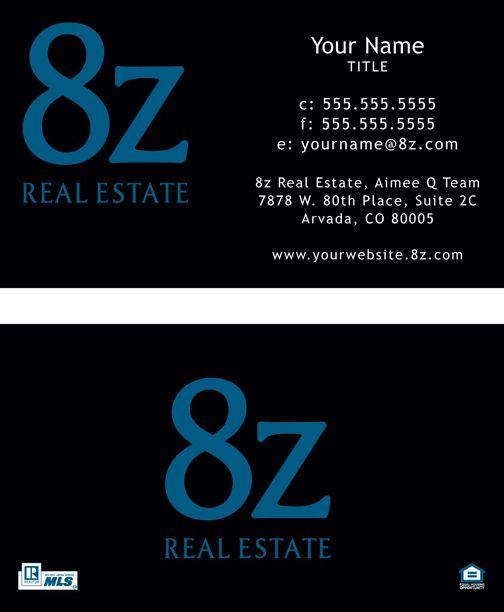 8Z Logo - 8z Real Estate | 8z Realty | 8z Mortgage Business Cards | Full Color ...