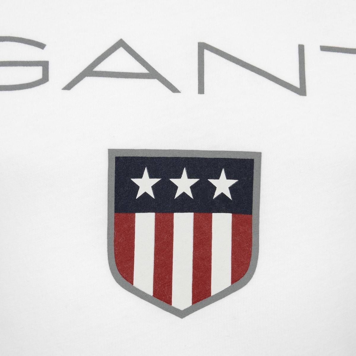 Gant Logo - Gant Boys White Shield Logo Top - Tops & T-Shirts - Department - Boy