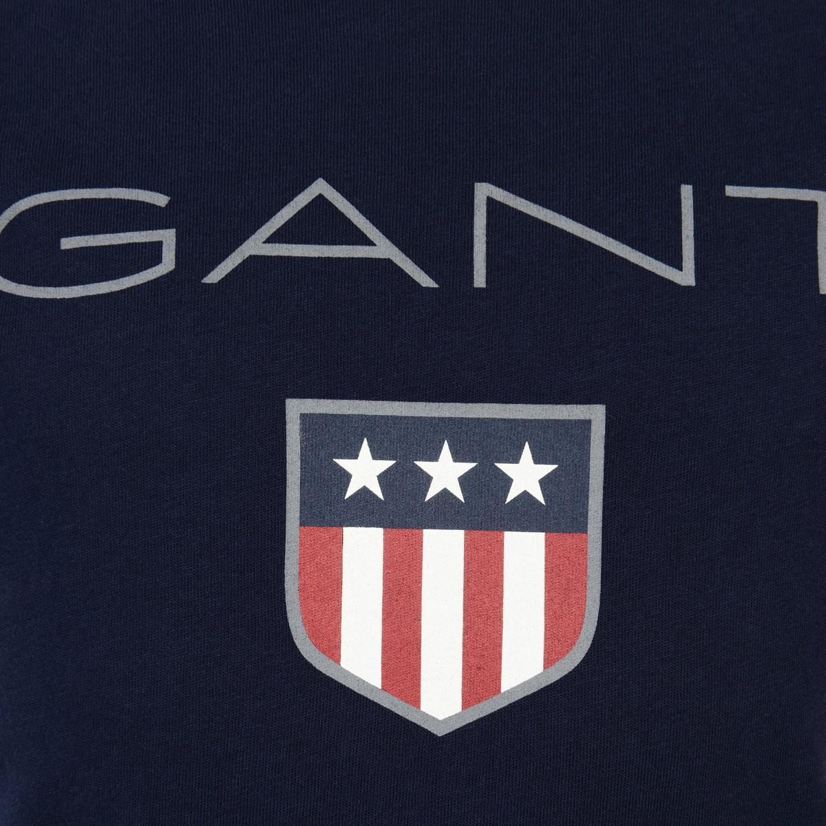 Gant Logo - Gant Boys Navy Shield Logo Top - Tops & T-Shirts - Department - Boy