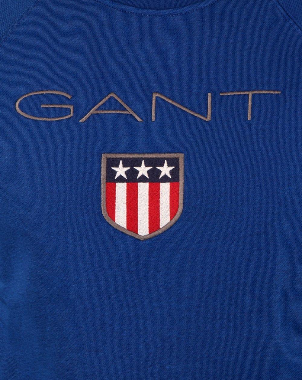 Gant Logo - Gant Shield Crew Sweat Yale Blue