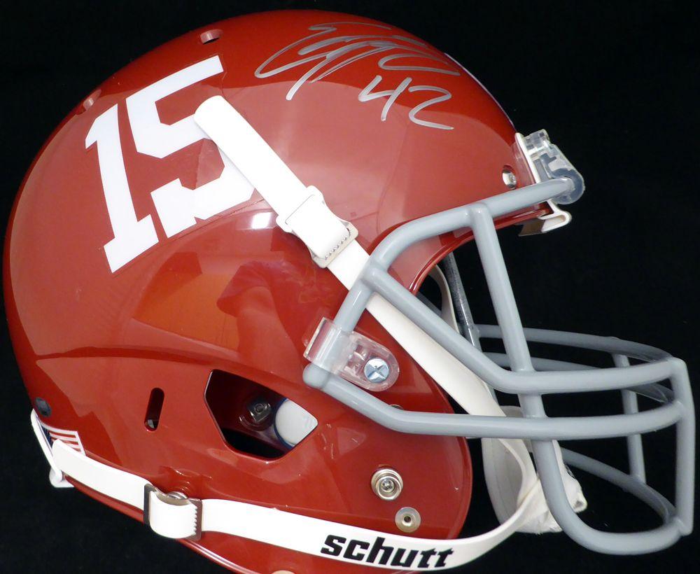 Schutt Logo - Eddie Lacy Autographed Alabama Crimson Tide Full Size Schutt Helmet Championship Logo MCS Holo Stock