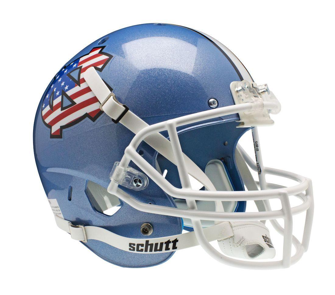 Schutt Logo - North Carolina Tar Heels USA Logo Schutt XP Full Size Replica Helmet