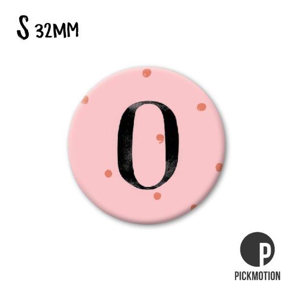Pink'O Logo - Letter O Pink Alternative Small Circular Magnet Pickmotion