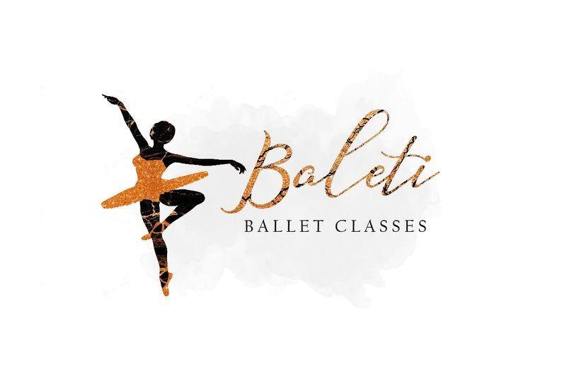 Ballerina Logo - Ballet logo, Ballerina logo, Dance logo, Dancing logo, Dance class, Ballet  classes, Watercolor logo, Gold logo, Sparkle gold, Glitter gold