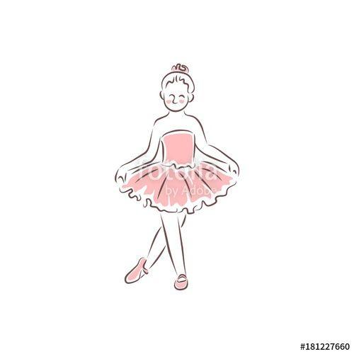 Ballerina Logo - Ballerina Kids with Tutu Logo For Dance Studio