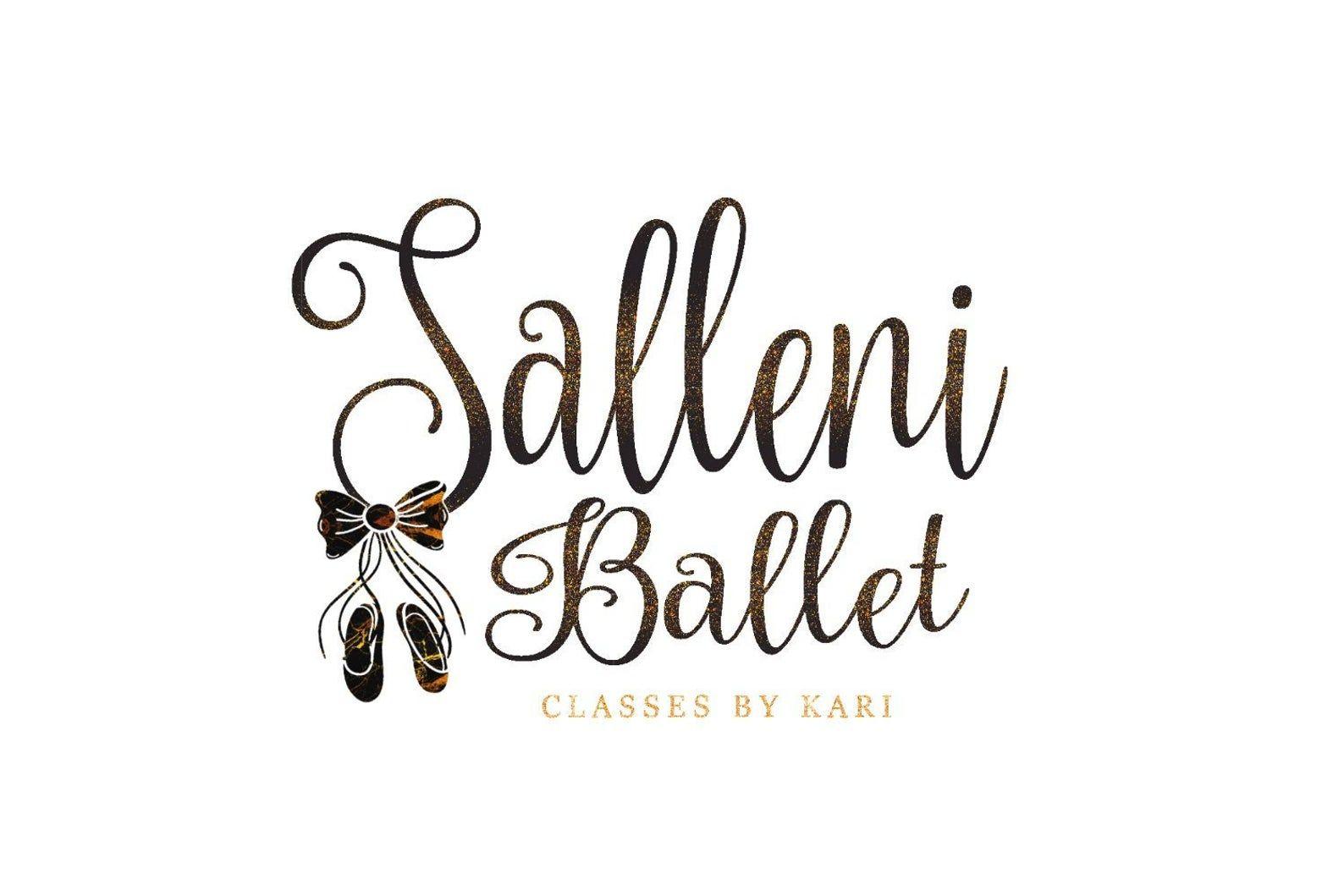 Ballerina Logo - Ballet Logo, Ballerina Logo, Ballet Shoes, Cursive Logo, Calligraphy