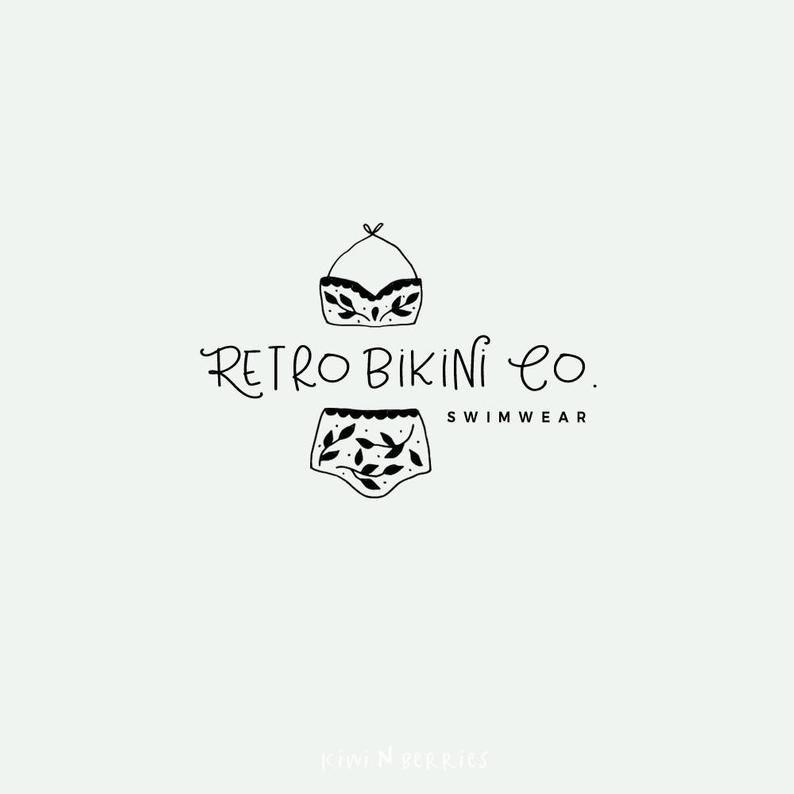 Underwear Logo - Bikini logo design shop logo shop logo and white logo drawn logo