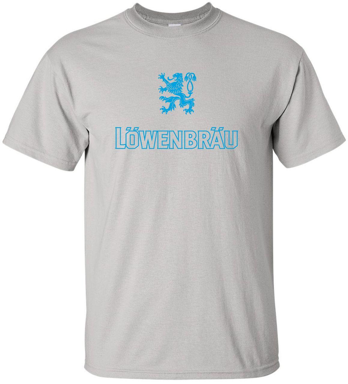 Lowenbrau Logo - Lowenbrau Beer Logo German Drunk Party T-shirt