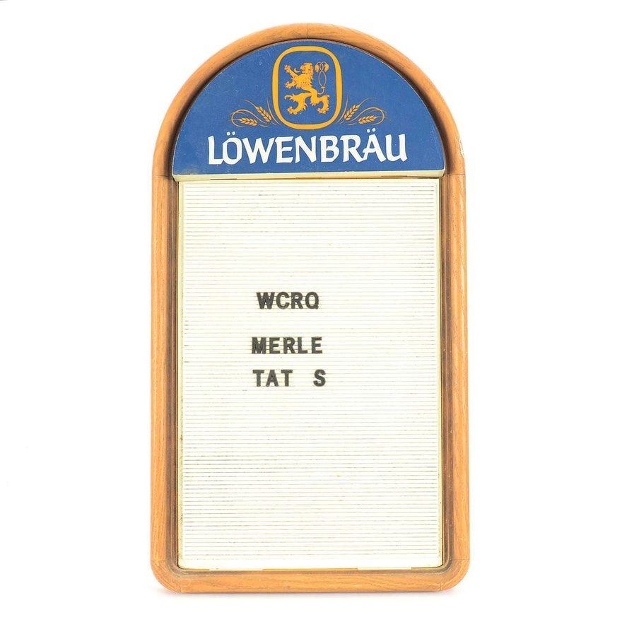 Lowenbrau Logo - Vintage Lowenbrau Beer Lighted Signboard